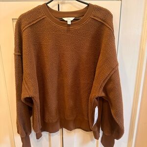 Time and Tru Brown Sherpa Sweatshirt